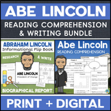 Abraham Lincoln Reading Comprehension & Writing Activities Bundle