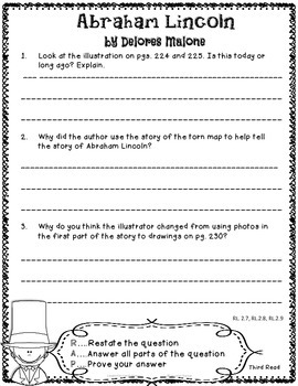 Abraham Lincoln Reading Street 2nd Grade Close Reading by Second Chance