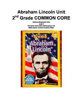 Preview of Abraham Lincoln Reading Unit, 2nd Grade COMMON CORE
