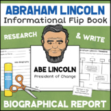Abraham Lincoln Report Writing Flip Book BIOGRAPHY TEMPLAT