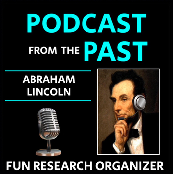Preview of Abraham Lincoln - Research Graphic Organizer, "Podcast from the Past"