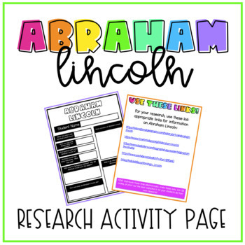 Preview of Abraham Lincoln Research Page