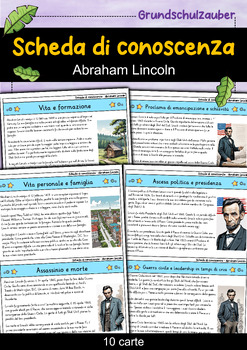 Preview of Abraham Lincoln - Scheda di conoscenza - Personaggi famosi (Italiano)