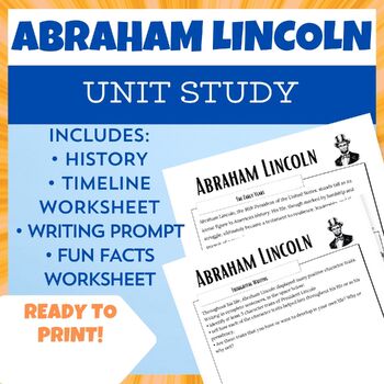 Preview of Abraham Lincoln Unit Study