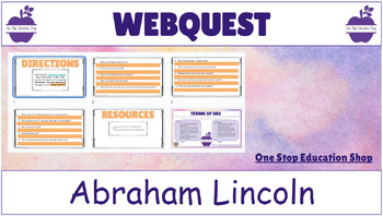 Preview of Abraham Lincoln WebQuest (Digital Resource) Google Slides