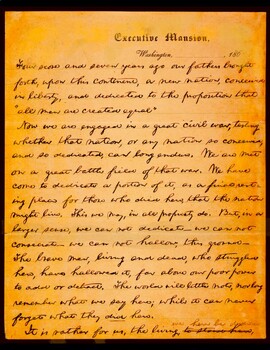 Preview of Abraham Lincoln’s Draft of the Gettysburg Address Poster Print