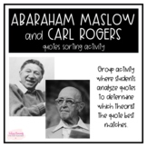 Abraham Maslow and Carl Rogers Quotes Sorting Activity