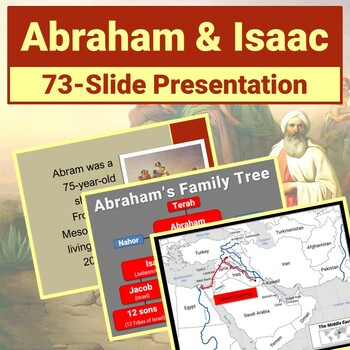 Preview of Abraham, Sarah and Isaac Old Testament Bible Story Presentation Slides Word Wall