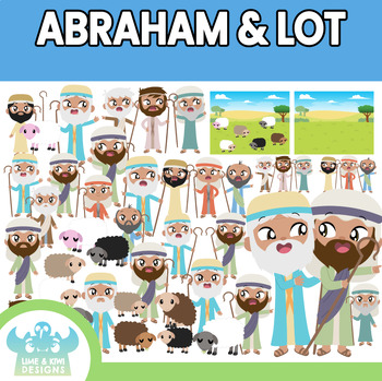 Preview of Abraham and Lot Clipart (Lime and Kiwi Designs)