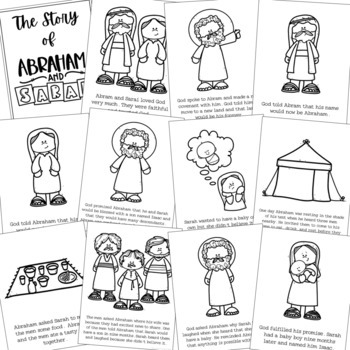 abraham and sarah bible story coloring pages and posters