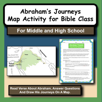 Preview of Abraham's Journeys Map Activity for Bible Class and Sunday School