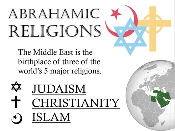 Preview of Abrahamic Religions Powerpoint