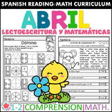 Abril Lecturas de Comprensión Repaso Escritura, Matemática