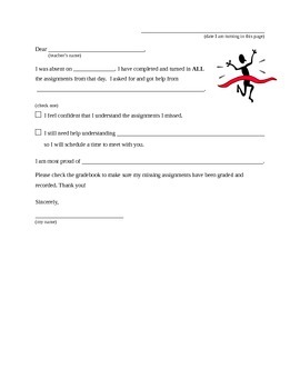 absent student assignment form