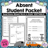 Absent Student Forms - EDITABLE - Type Absent Work into th