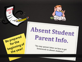 Absent Student Letter
