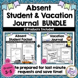 Absent Student & Vacation Journal BUNDLE of 2 Products for