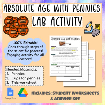 Preview of Absolute Dating With Pennies Lab