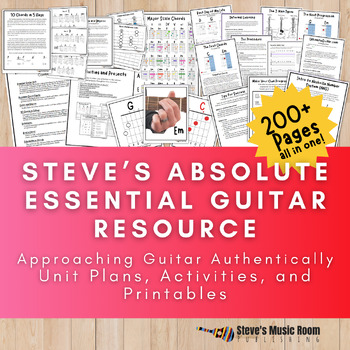 Preview of Absolute Essential Guitar Resource | Chord Diagrams | Unit Plan | Activities