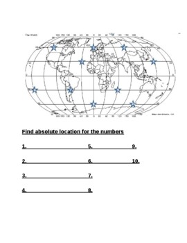 Preview of Absolute Location Practice