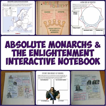 Preview of Absolute Monarchs and Enlightenment Interactive Notebook