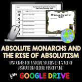 Absolute Monarchs and Rise of Absolutism Task Cards Google Drive