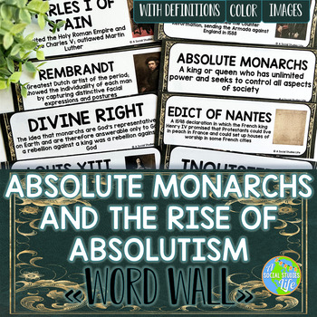 Preview of Absolute Monarchs and Rise of Absolutism Word Wall