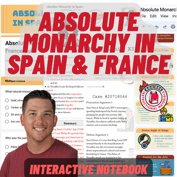 Preview of Absolute Monarchy in Spain & France - Age of Enlightenment Unit