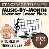 Absolute Pitch & Treble Clef Lesson Plans - Grade 4 Music 