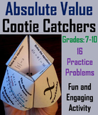 Solving Absolute Value Equations Activity (Algebra Cootie 