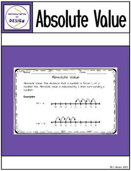 Preview of Absolute Value