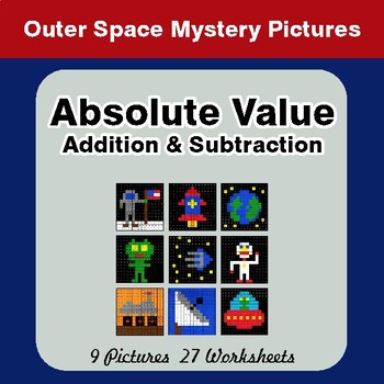 Absolute Value - Addition & Subtraction - Color-By-Number Math Mystery Pictures