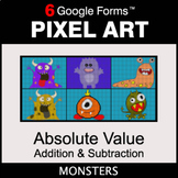 Absolute Value: Addition & Subtraction - Pixel Art Math | 