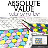 Absolute Value Color by Number Activity Print and Digital