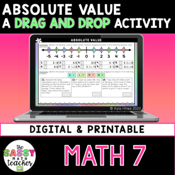 Preview of Absolute Value Digital Activity