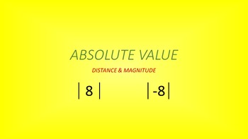 Preview of Absolute Value: Distance & Magnitude