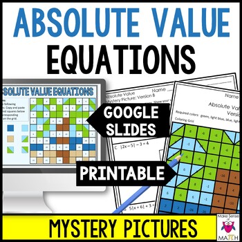 Preview of Absolute Value Equations Activity Printable and Digital