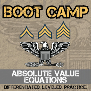 Preview of Absolute Value Equations Boot Camp - Printable & Digital Practice Activity Sets