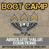 Absolute Value Equations Boot Camp - Printable & Digital P