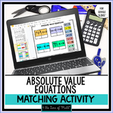 Absolute Value Equations Digital Activity Pages for Google