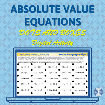 Preview of Absolute Value Equations - Digital Dots and Boxes Game