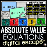 Absolute Value Equations Digital Math Escape Room Activity