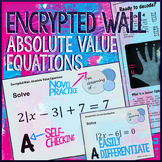 Absolute Value Equations Encrypted Wall Activity