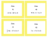 Absolute Value Equations Task Cards Algebra 1