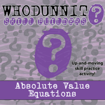 Preview of Absolute Value Equations Whodunnit Activity - Printable & Digital Game Options