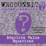 Absolute Value Equations Whodunnit Activity - Printable & 
