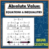 Absolute Value Equations and Inequalities (Notes, WS & Pop