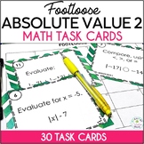 Absolute Value Footloose 2 Task Card Math Activity 6th, 7t