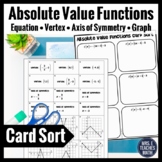 Absolute Value Functions Card Sort Activity