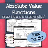 Absolute Value Functions (Graphing & Characteristics) Task Cards!